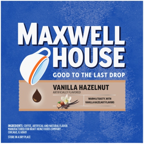 Maxwell House Vanilla Hazelnut Coffee K-Cup Pods Perspective: top
