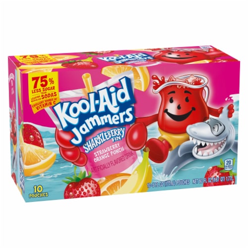 Kool-Aid Strawberry Orange Punch Artificially Flavored Soft Drink Perspective: top