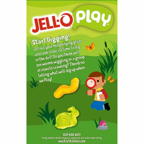 Jell-O Play Dirt Dessert Kit with Chocolate Pudding Mix Gummy Creatures & Oreo Crumbs Perspective: top