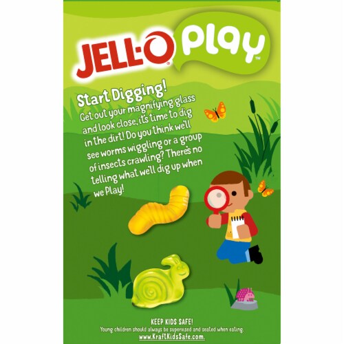 Jell-O Play Dirt Dessert Kit with Chocolate Pudding Mix Gummy Creatures & Oreo Crumbs Perspective: top