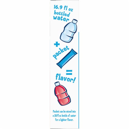 Kool Aid Zero Sugar Tropical Punch Red Powdered Soft Drink Mix On the Go Packets Perspective: top