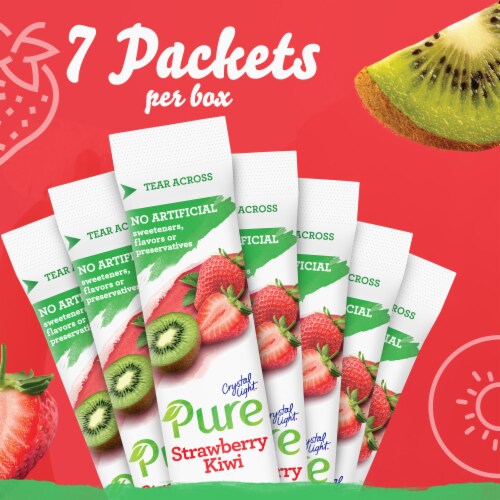 Crystal Light Pure Strawberry Kiwi Powdered Drink Mix Perspective: top