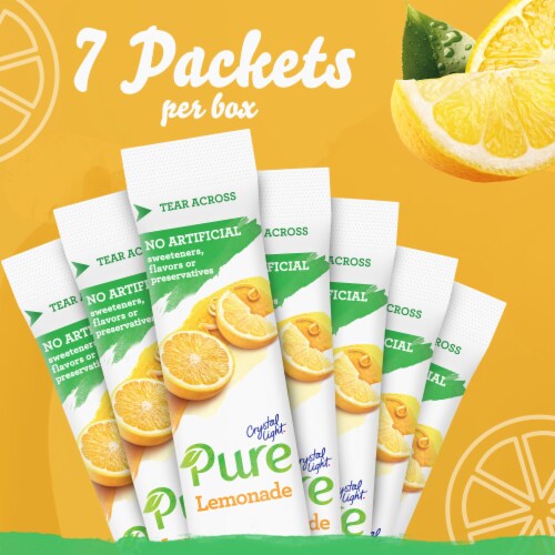 Crystal Light Pure Lemonade Naturally Flavored Powdered Drink Mix Perspective: top