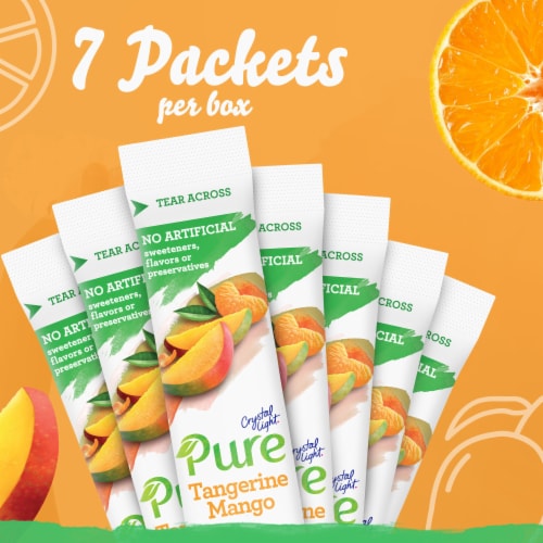 Crystal Light Pure Tangerine Mango Powdered Drink Mix Perspective: top