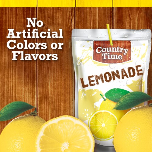 Country Time Lemonade Ready to Drink Flavored Drink Pouches Perspective: top