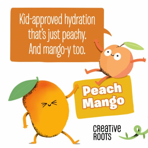 Creative Roots Peach Mango Coconut Water Kids Drink Perspective: top