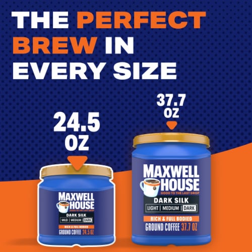 Maxwell House Dark Silk Dark Roast Ground Coffee Perspective: top