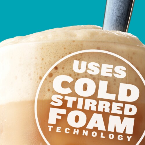 Maxwell House Vanilla Iced Latte with Foam Instant Coffee Perspective: top