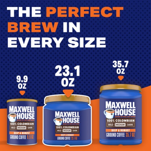 Maxwell House 100% Colombian Ground Coffee Perspective: top
