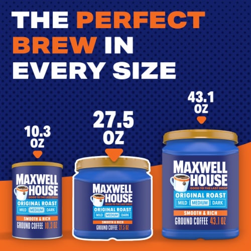 Maxwell House Original Roast Ground Coffee Perspective: top