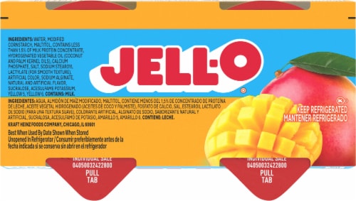 Jell-O® Tasty Mango Sabroso Zero Sugar Pudding Snacks Perspective: top