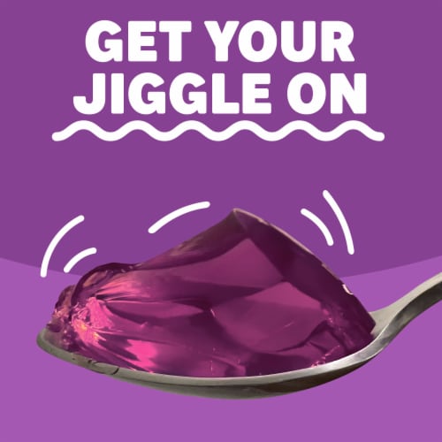Jell-O Grape Artificially Flavored Gelatin Dessert Mix, Family Size, Box Perspective: top