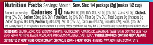 Jell-O Sugar Free Cherry Gelatin Dessert Mix Perspective: top