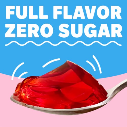Jell-O Zero Sugar Strawberry Flavor Gelatin Perspective: top