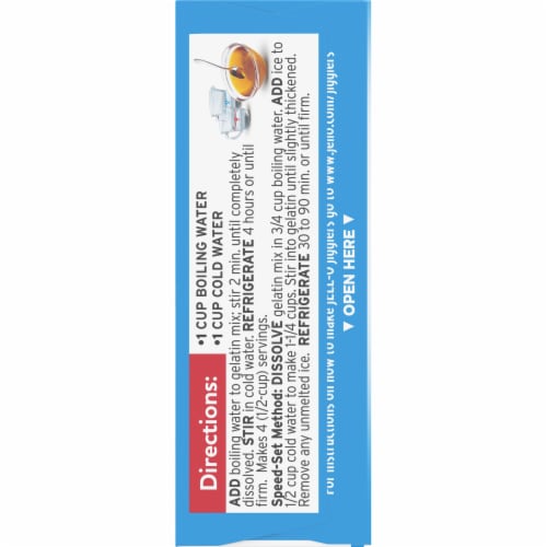 Jell-O Peach Sugar Free Gelatin Dessert Mix Perspective: top