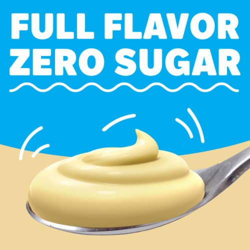 JELL-O Zero Sugar Vanilla Flavor Instant Pudding & Pie Filling, Box Perspective: top
