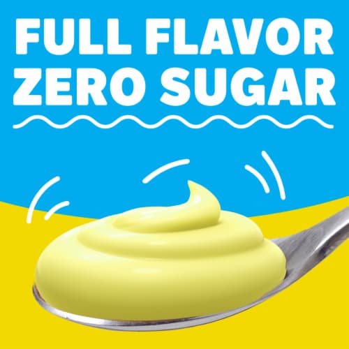 Jell-O Lemon Flavor Zero Sugar Instant Reduced Calorie Pudding & Pie Filling Mix, Box Perspective: top