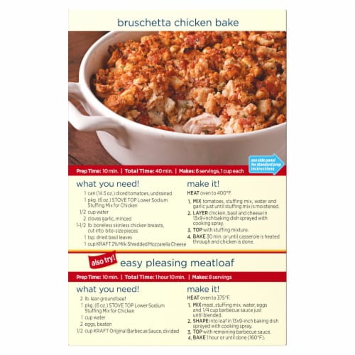 Stove Top Low Sodium Stuffing Mix for Chicken Dressing Perspective: top