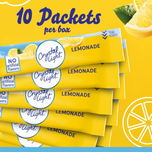 Crystal Light Lemonade Naturally Flavored Powdered Drink Mix Perspective: top