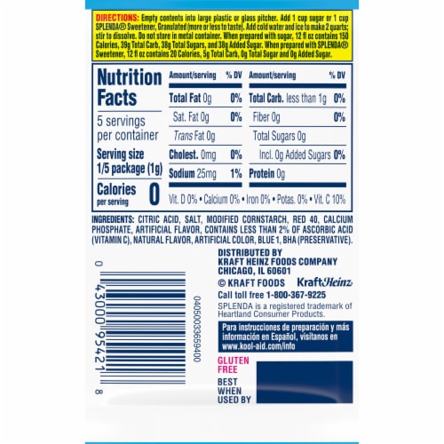 Kool-Aid Zero Sugar Tropical Punch Drink Mix Packet Value Pack Perspective: top