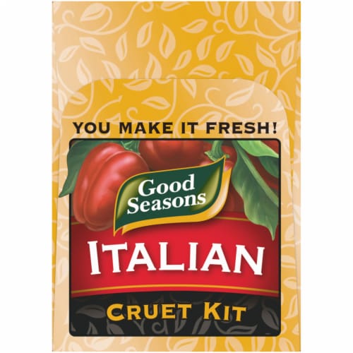 Good Seasons Italian Salad Dressing & Recipe Mix Packets with Cruet 2 Count Perspective: top