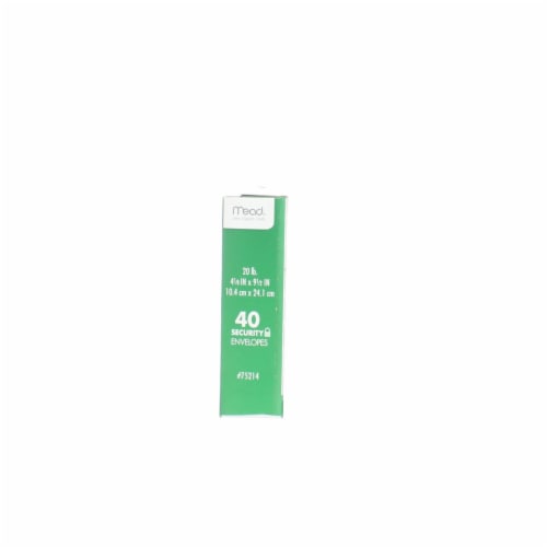 Mead® #10 Security Envelopes - White Perspective: top