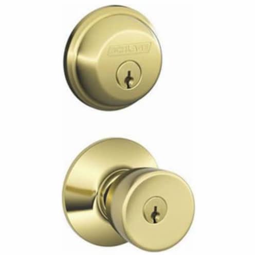 Schlage Bell Bright Brass Privacy Lockset ANSI Grade 2 1-3/4 in. Schlage Bell Bright Brass Privacy Lockset ANSI Grade 2 1-3/4 in.