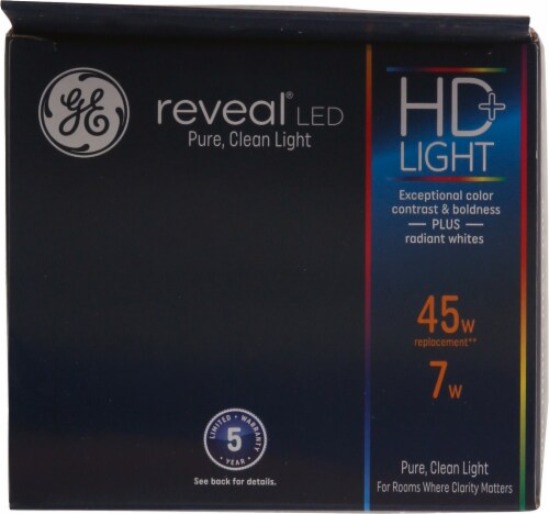 GE Reveal LED HD Light Bulb LED7DR20PRVL Perspective: top