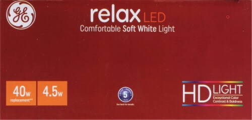 GE Relax 4.5-Watt (40-Watt) Globe G25 LED Light Bulbs Perspective: top