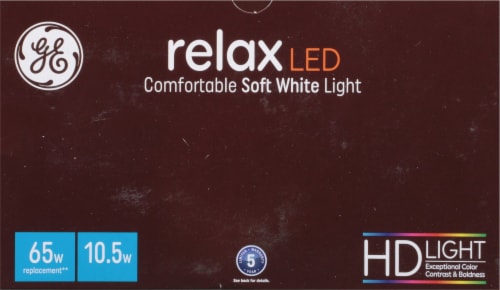 GE Relax LED 10-Watt Soft White Light Bulbs Perspective: top