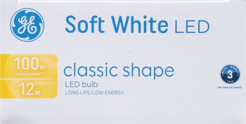 GE 100 Watt Soft White LED Light Bulbs Perspective: top