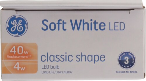 GE LED Classic Shape 40 Watt Bulb Perspective: top