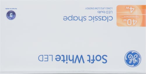 GE LED 350 Lumens Classic Shape 4 Watt Light Bulb Perspective: top