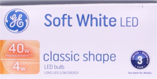 GE Soft White Classic Shape LED Light Bulbs Perspective: top