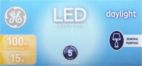 GE 15-Watt LED Daylight Low Energy Light Bulbs Perspective: top