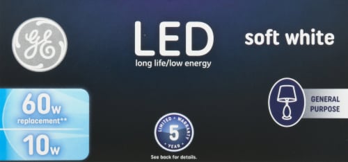 GE 10-Watt (60-Watt) A19 LED Light Bulbs Perspective: top