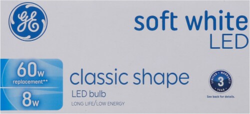 GE 8-Watt (60-Watt) A19 LED Light Bulbs - Soft White Perspective: top