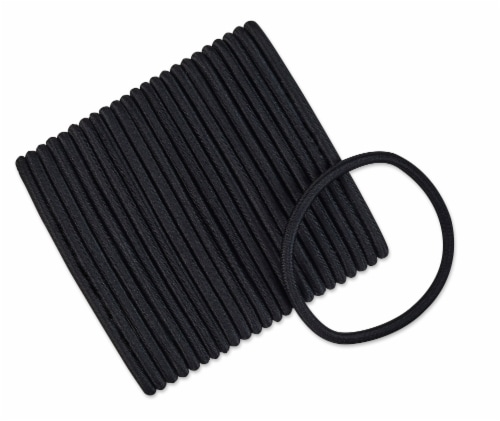 Scunci® No Damage® Black Thick Hair Strong Hold Elastics Perspective: top