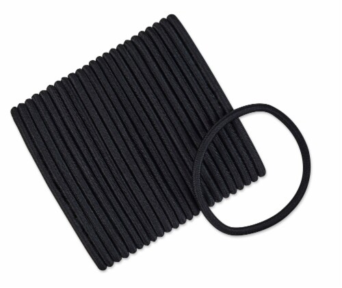 Scunci® No Damage® Thick Hair Strong Hold Elastics - Black Perspective: top