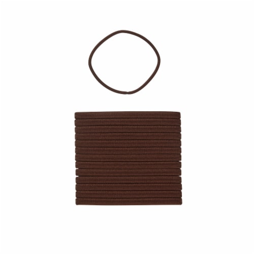 Scunci® No Damage® Brown Elastic Hair Ties Perspective: top
