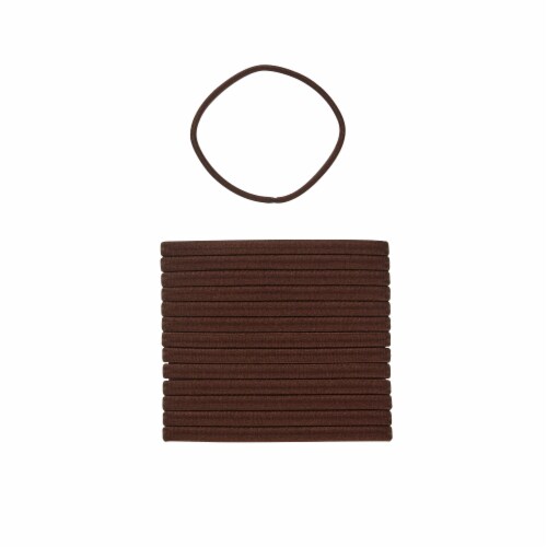 Scunci® No Damage® Elastic Hair Ties - Brown Perspective: top