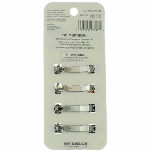 Scunci® No-Slip Grip No Damage Barrettes Perspective: top