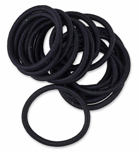 Scunci® Fine Hair No Damage Elastic Bands - Black Perspective: top