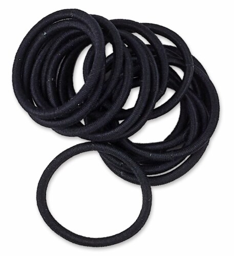 Scunci® Fine Hair No Damage Elastic Bands - Black Perspective: top
