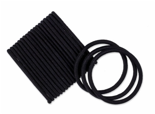 Scunci® No Damage® Hair Elastics - Black Perspective: top