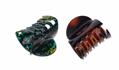 Scunci® No-Slip Grip® Galaxy Jaw Clips - Multi-Colored Perspective: top