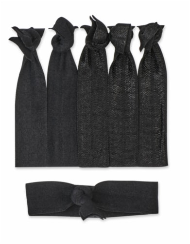 Scunci Black Knotted Ponytailers Perspective: top