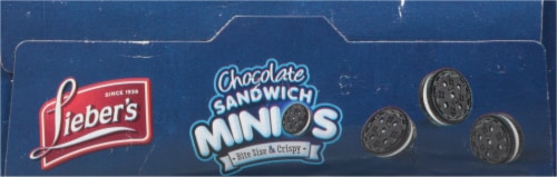 Lieber's Minios Chocolate Sandwich Cookies Perspective: top