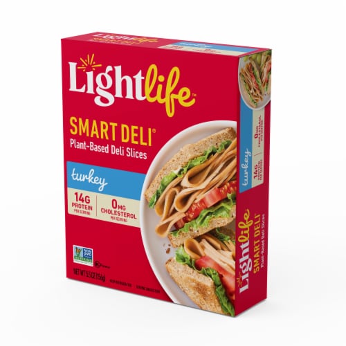 Lightlife Smart Deli® Plant-Based Vegan Turkey Slices Perspective: top
