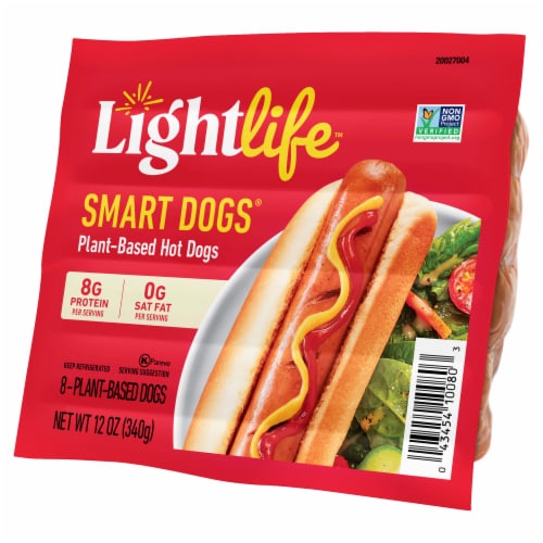 Lightlife Smart Dogs® Plant-Based Vegan Hot Dogs Perspective: top